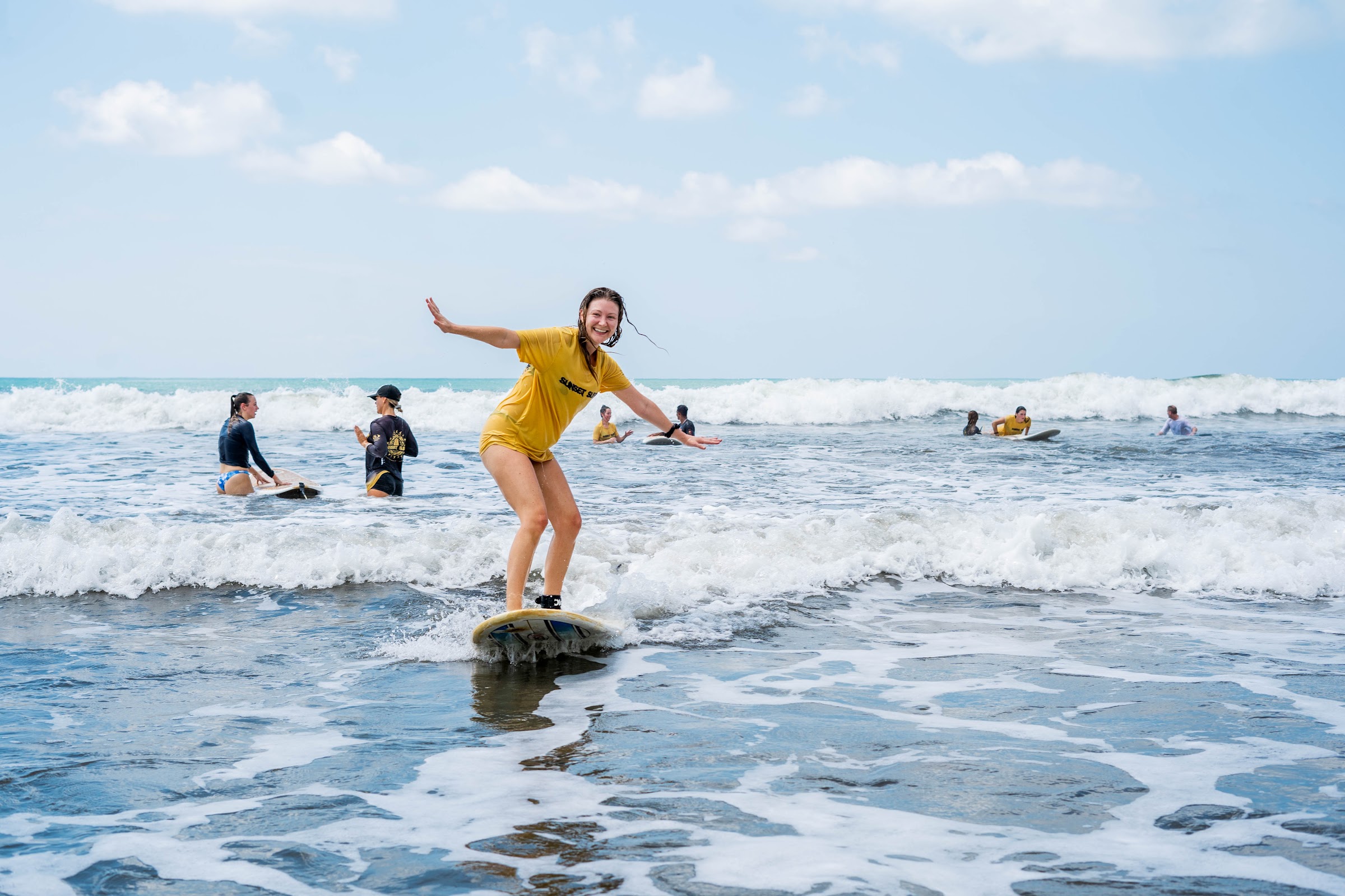Learning to surf in Costa Rica