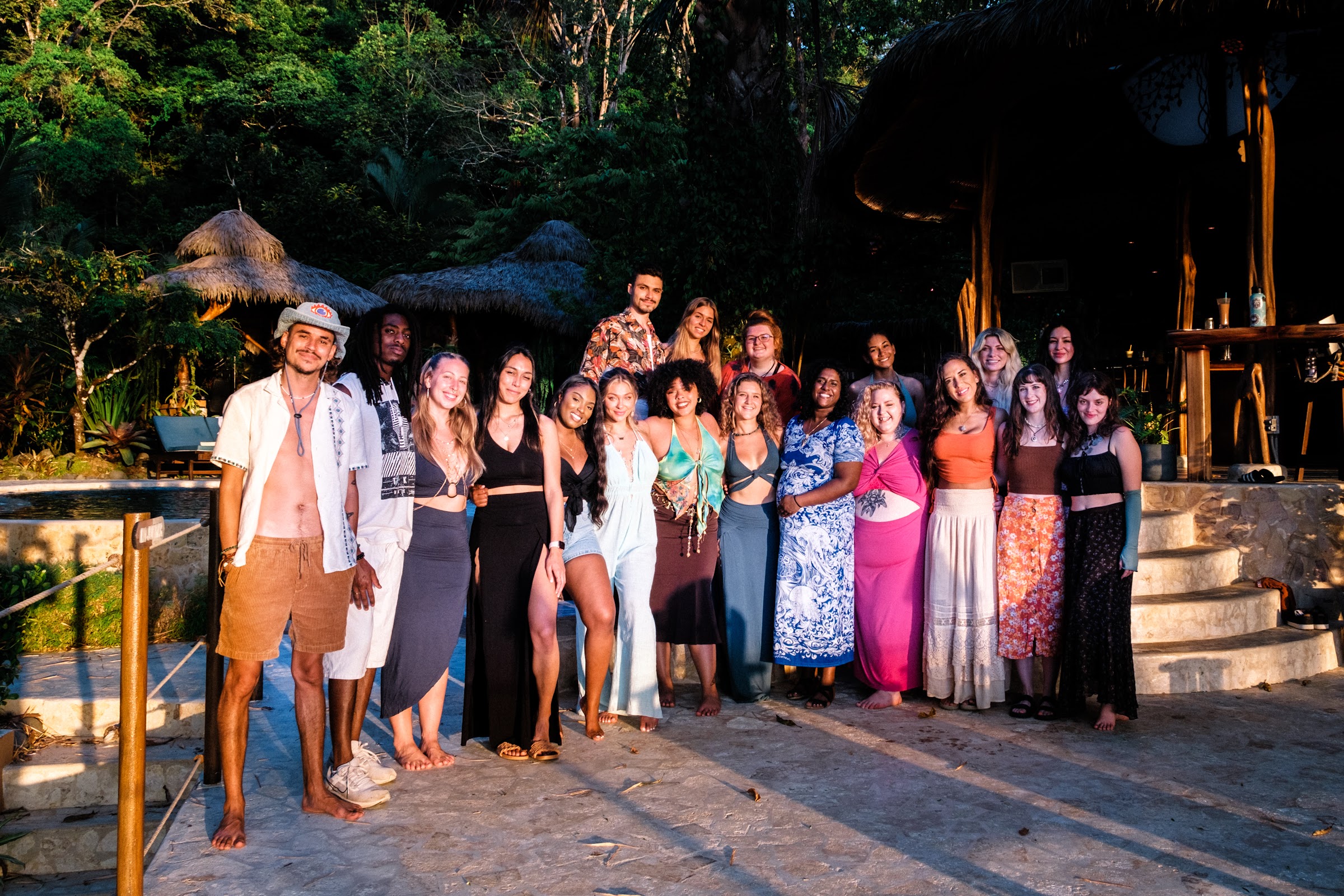 Everyone dressed up on the deck for the closing night